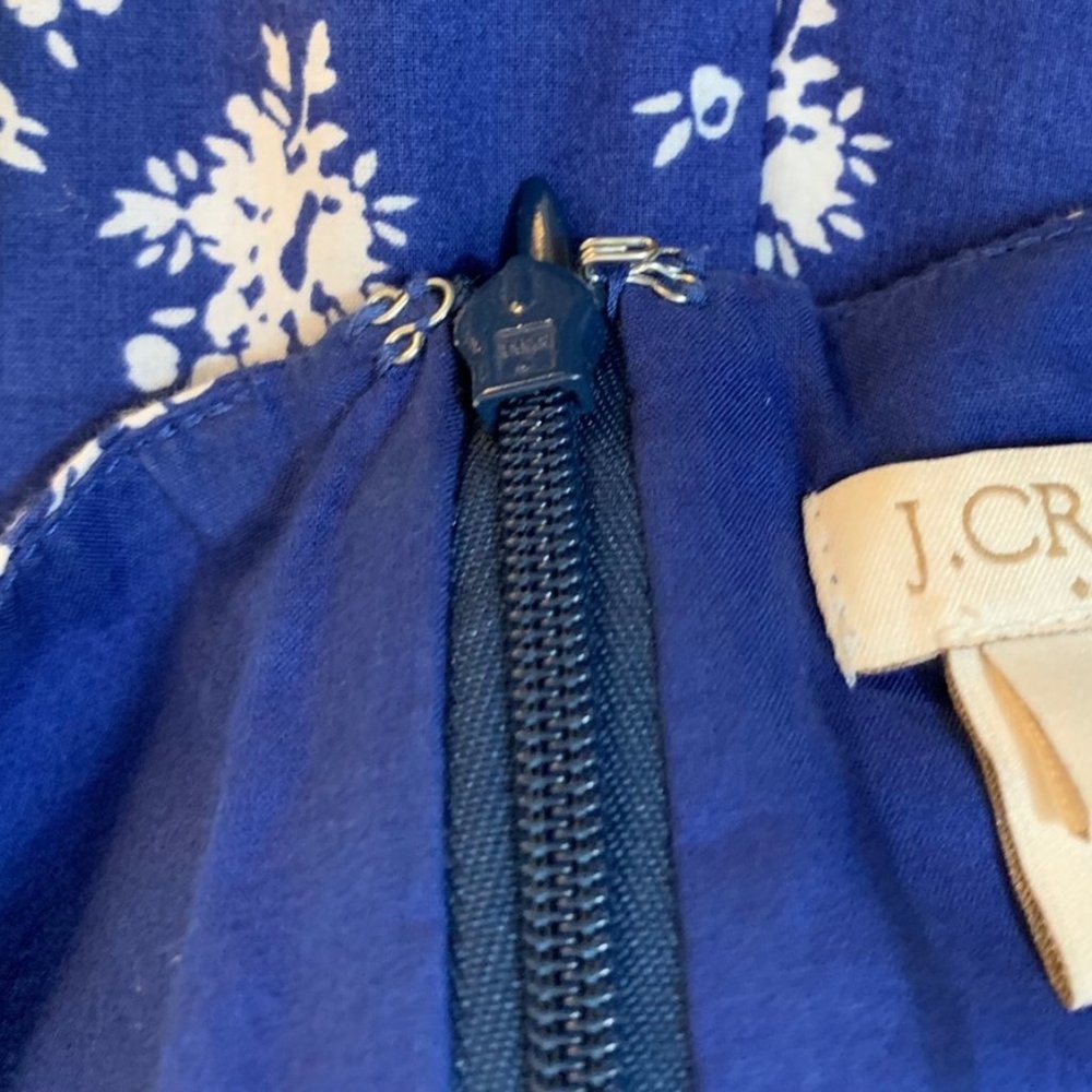 J. Crew Factory Blue and White Cotton Maxi Sun Dress Size 2 - Picture 8 of 12